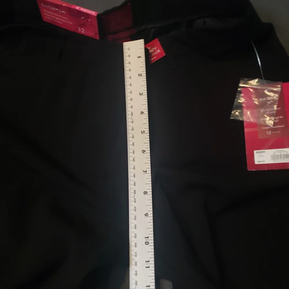 212 Collection Dress Pants Womens 12P Black Tummy Control Natural Fit Straight - Picture 8 of 10